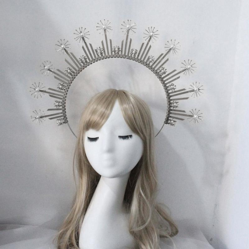 Bentiță Coroană Tiara Kituri Artizanat Handmade Piesa Coroană Costum Femei Bentiță Păr