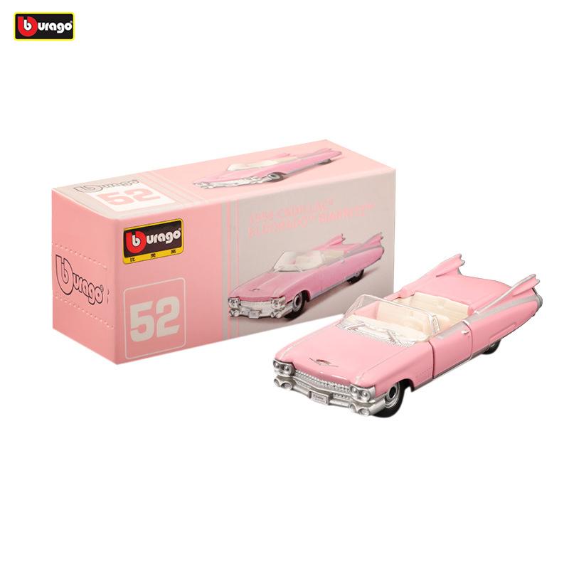 AABHT1 Bburago 1965 PONTIAC GTO Bugatti Lamborghini Cadillac Benz BMW Scale Car Model Replica Collection Kids Xmas Gift Toys for Boys