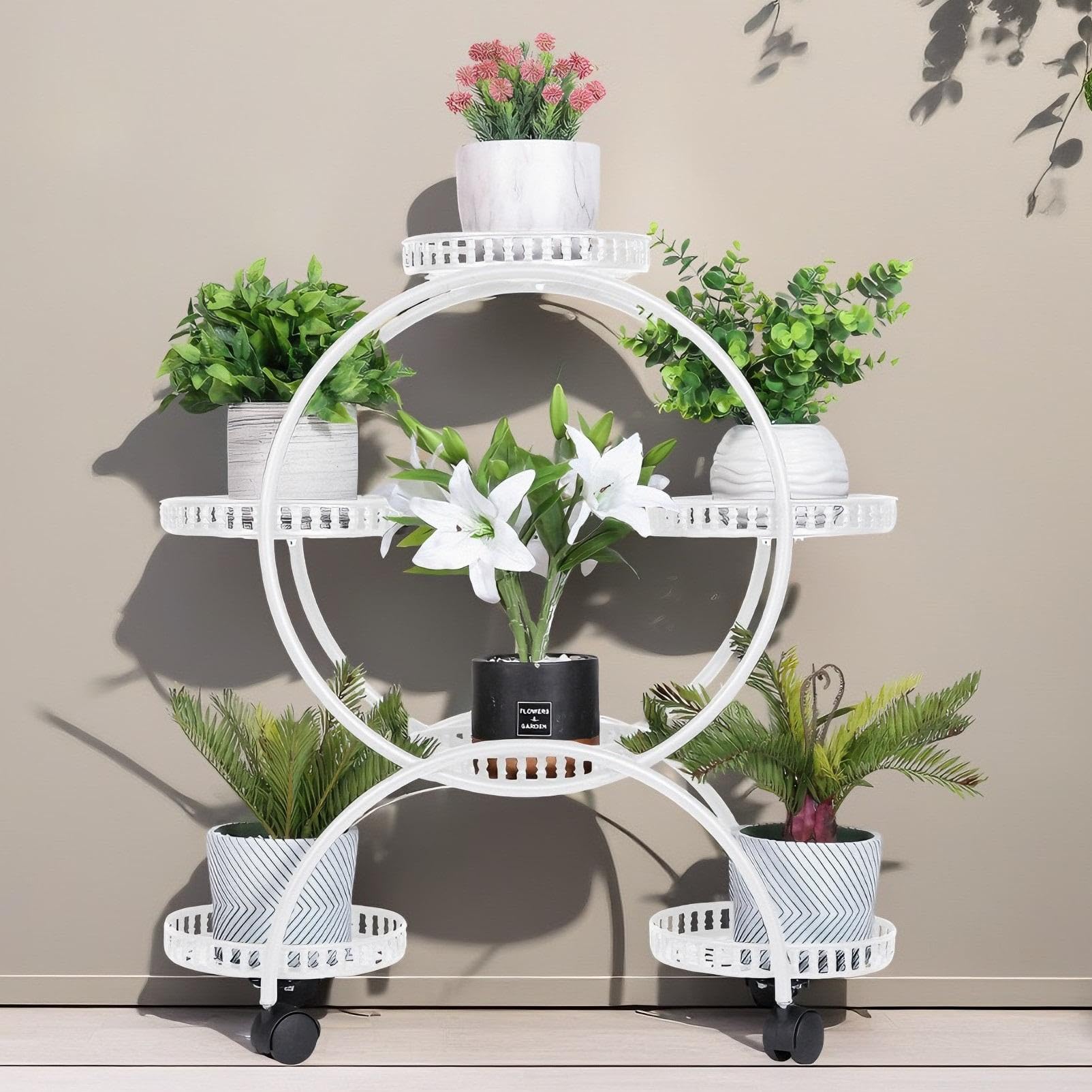 

UNHO Цветок с Кашпо Цветочный Горшок Растение Комнатное Растение Декоративный Мелкий Предмет Подставка для Дисплея, Для Помещений, Колесики, Подставка, Стильный, Подставка, Железо, Подставка,