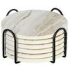 GIANXI Cerâmica 6 Peças Porta-copos Marmorizado para Casa e Cozinha Portátil Suporte para Porta-copos de Bebida Tábua para Caneca de Café Acessório de Cozinha