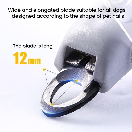 LED Pet Nail Trimmer Lighted Pet Nail Clippers with Magnifying Glass Curved Half-Moon Clippers Pet Claw Trimmer for Cats Dogs