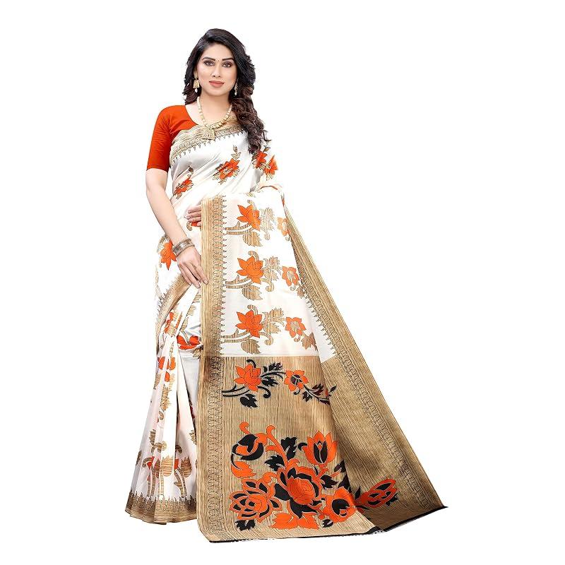 Yashika Women' Art Silk Saree (DYNA Description Yashika Saree for Women With Blouse. Yashika