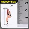 1/64 Scale Miniature Girl Figure,Diorama Collectibles Realistic People Model for DIY Scene Decor