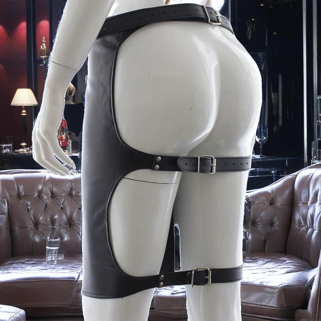 Sexy Crossdresser SM Extremes Erwachsenen Training Verstellbar Perfekt für Einheitsgröße [RUIXIA1] Herren Unterwäsche, Rock, Schwarz, Waren, Fesselspiele,