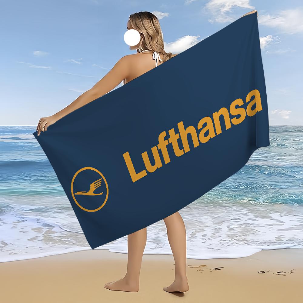 L-L-LufthansaS-ES Towel Beach Bath Quick-Drying Lightweight Portable Sauna Luxury Camping Swim Pool German Travel