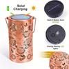 Solar Sunflower Garden Lantern Metal Outdoor Hanging Light Waterproof Energy-Saving Tabletop Light for Patio Pathway Decor