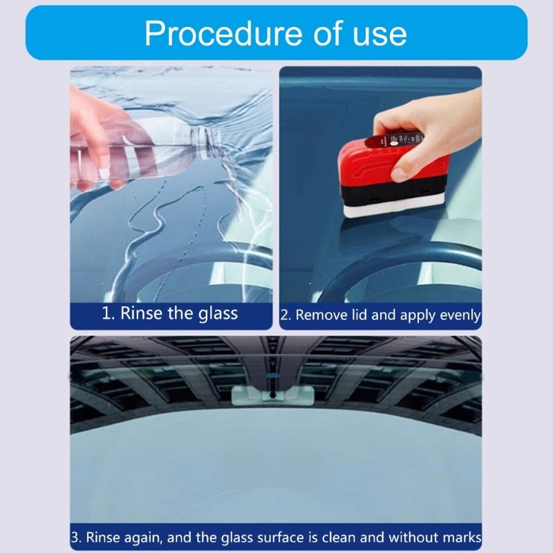 Car Window Restorer Cleaner Oil Film Eliminator Remover for Rainy Days Enhanced Nighttime Visibility Spotless Windscreen