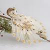 Fabric Feather Peacock Tree Decoration Glitter Accent Peacock Figurine Clip  Holiday Branch Decor