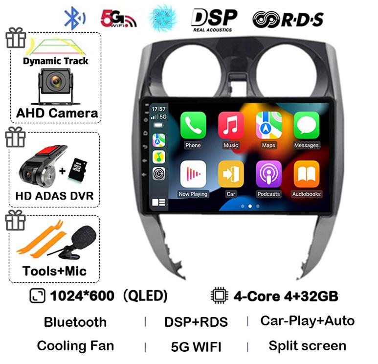 Android 14 Carplay Auto WIFI+4G For Nissan Note 2 E12 2012 - 2021 Car Radio 2 Din Stereo Multimedia Video Player GPS Navigation