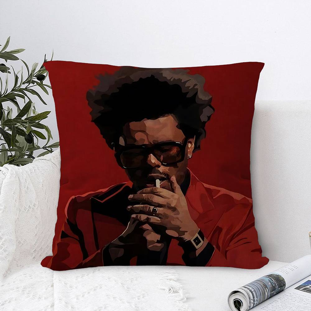 Pop Singer T-The W-Weeknd Pillow Cover For Bedroom Room And Living Room Sofa Decorative Cushion Cover