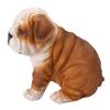 Statue eines englischen Bulldoggenwelpen, lebensechte Bulldoggenskulptur aus Kunstharz für Garten, Rasen, Veranda, Dekoration