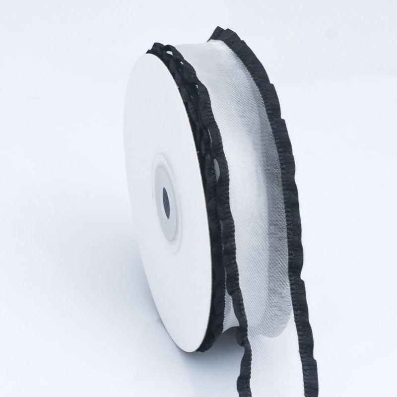 

Элегантная оборка из прозрачной сетки, ручная работа, аксессуары для волос, плетеный головной убор, бант, декоративная оборка, лента, поделки, изготовление лент 2.5cm*10 Yards