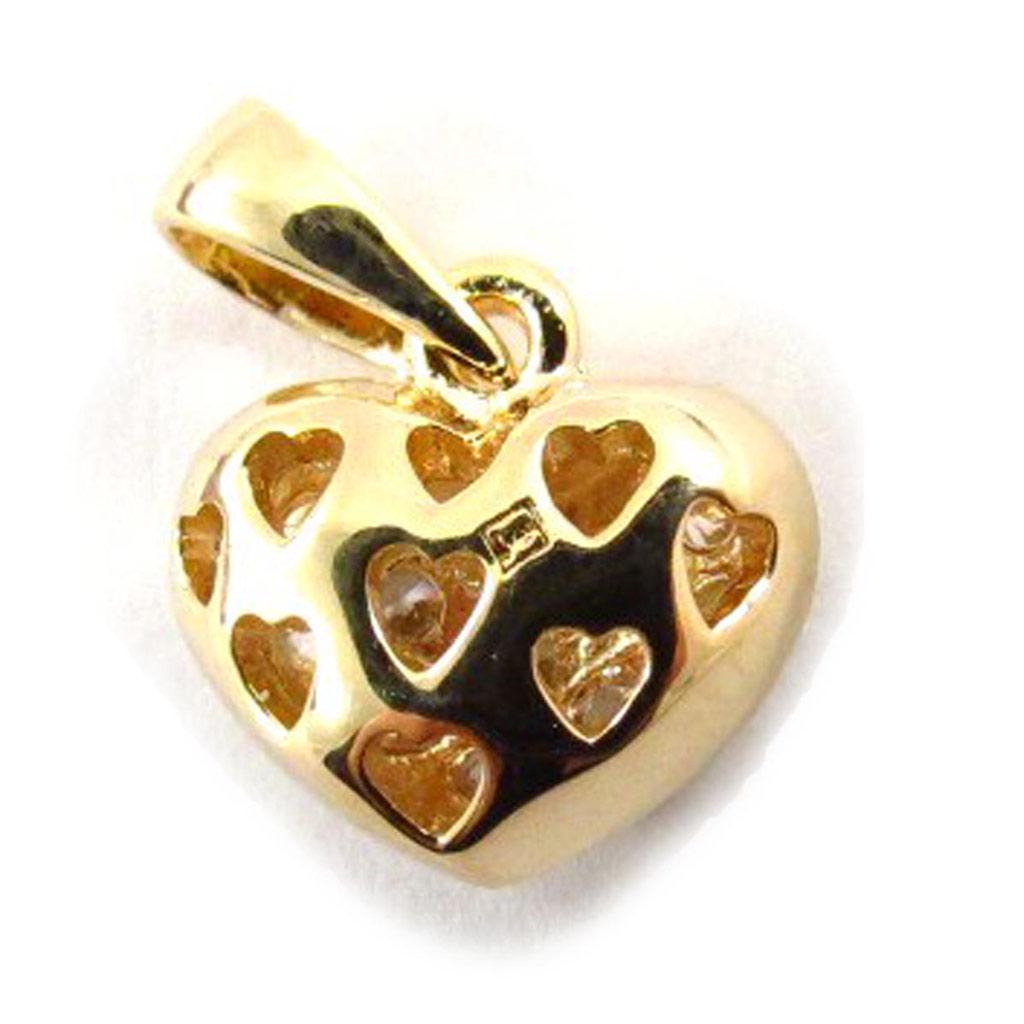 Les Trésors De Lily [G1702] - Gold Plated Pendant 'Sissi' (heart)