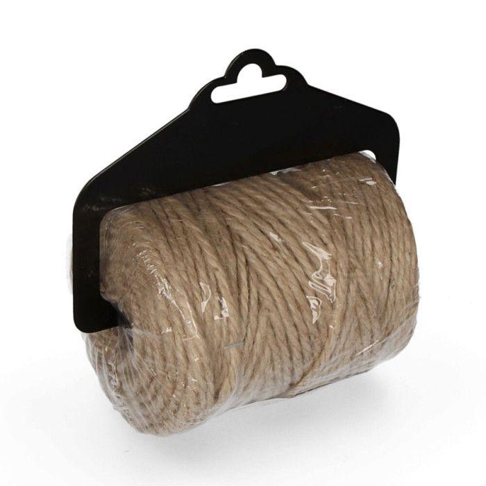 Cordon De Jute Naturel – 3 Brins – 3,5 Mm X 200 M – Biodégradable - 87819
