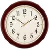 Seiko Clock Wall Clock Tea Wood 327 X 327 X 48 Mm Radio Analog SEIKO EMBLEM HS521B