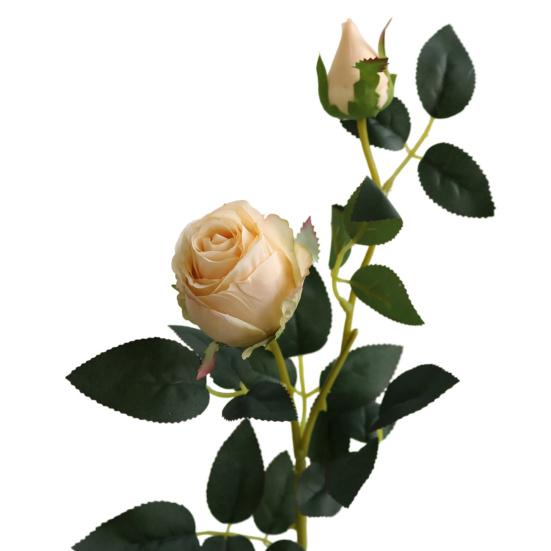 Artificial Flower Faux Silk Flower Fabric Soft Pliable Petals Flexible Stems Fake Roses Home Decor Wedding Bouquets Photo Props