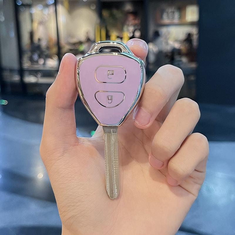 For Toyota Camry Reiz Yaris Vitz Vios Rav4 Ractis Auris HiLux Corolla Fortuner Prado Verso 2/3 Buttons TPU Car Key Case Cover