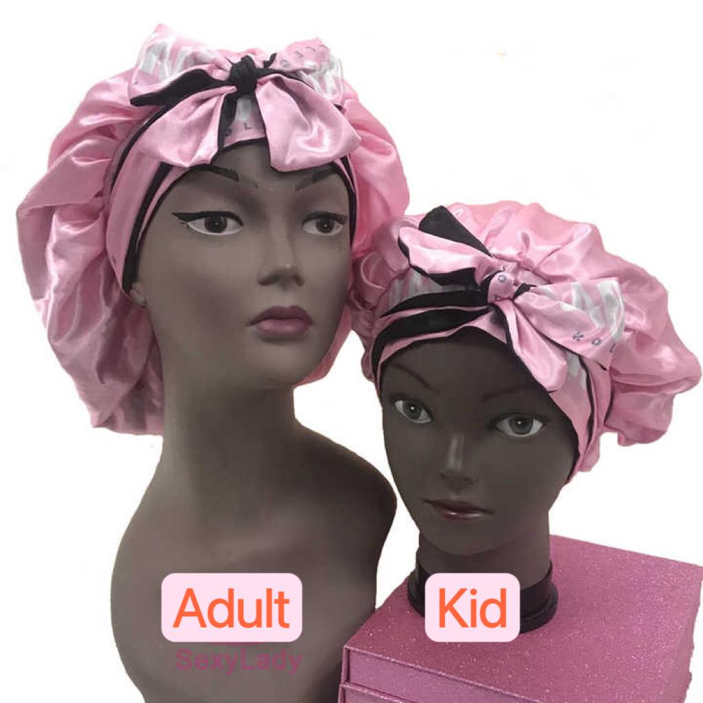 Custom Logo Stain Bonnet and Silk Durags Women Sleeping Hair Bonnets Colorful Satin Bonnets Satin Hair Wraps