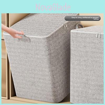Cotton Comforter Storage Bag With Sealable Zipper For Bedroom Organization