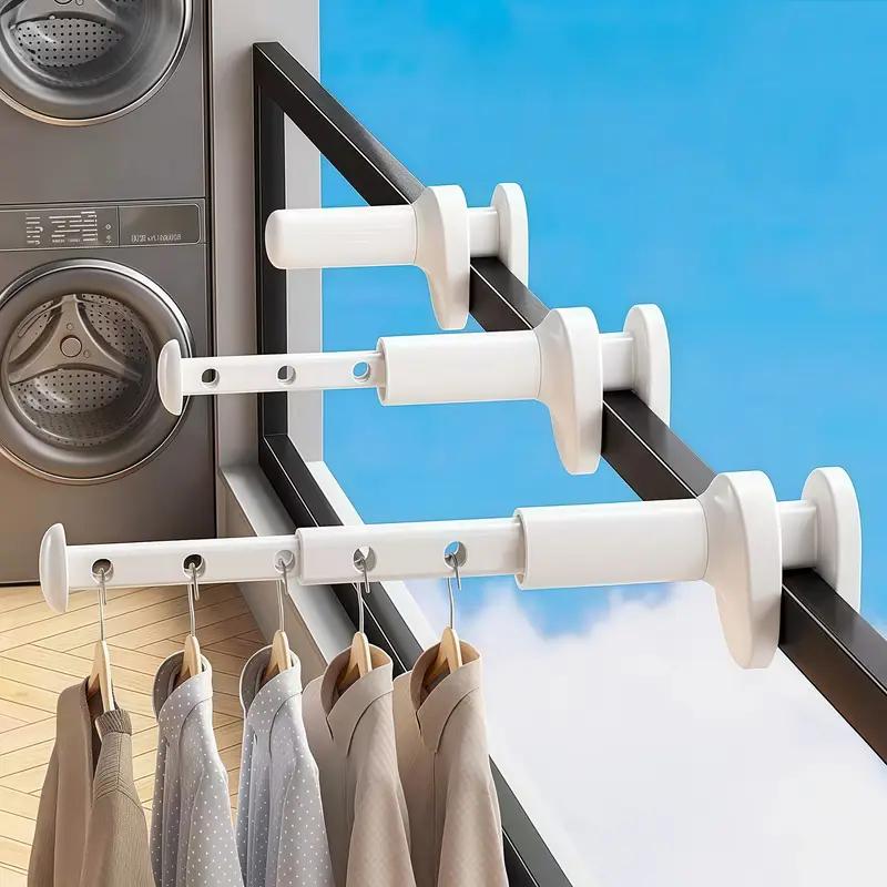 Thickened Portable Folding Hangers, Extendable Travel Clothes Drying Rack, Easy Install & Carry, Space Saving