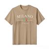 Italia Milano City Flag Print Tshirt Unisex Classic Italian Souvenir Casual Short Sleeve Graphic Tee Cotton Harajuku Y2k Top