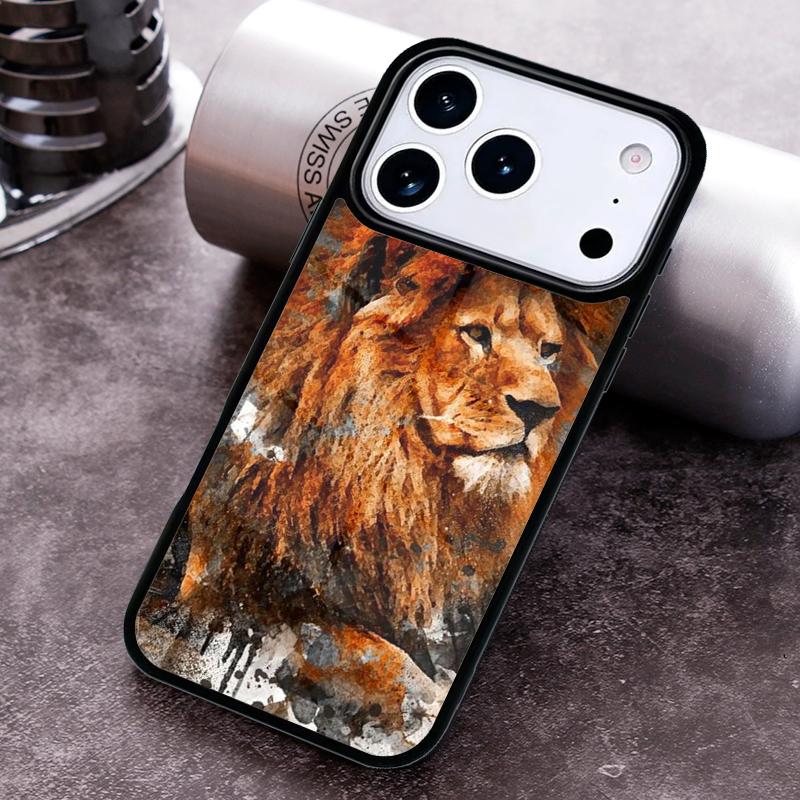 King Lion Roaring Phone Case for iPhone 17 16 15 Pro Max Air 14 13 12 11 Plus Shockproof Cover