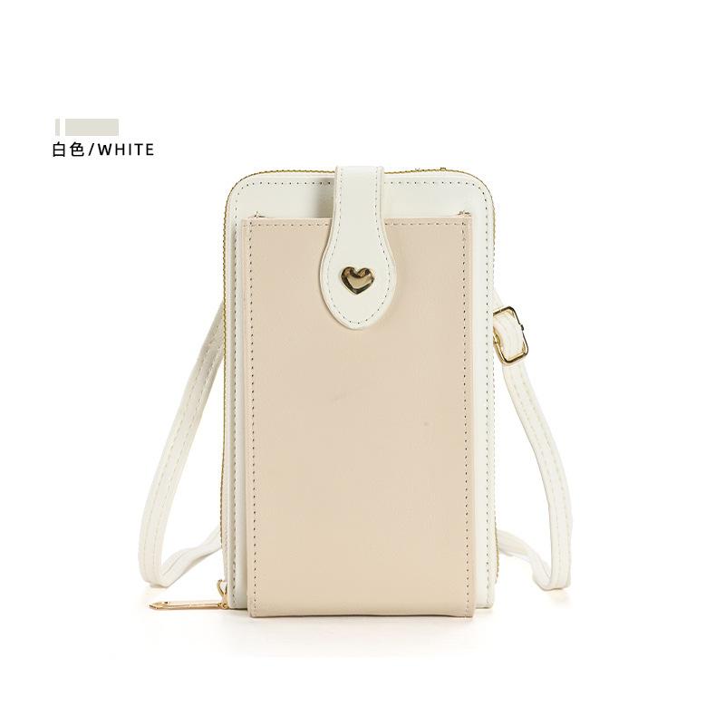 

Новая многофункциональная длинная сумка-кошелек для мобильного телефона карамельного цвета, женская сумка-мессенджер через плечо с пряжкой в тон белый