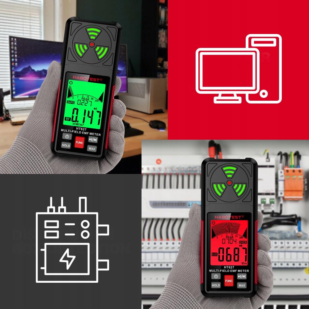 Electromagnetic Field Meter Emf Radio Wave Tester Habotest Ht627