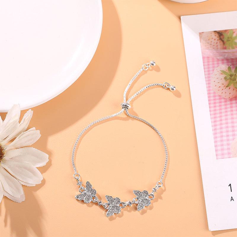 Korean Style Zircon Flower Bracelet for Women - Trendy, Simple, Personalized Design