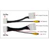 28Pin+24Pin Camera Adapter Cable For Toyota Avalon Prius Land Cruiser 2016-2018