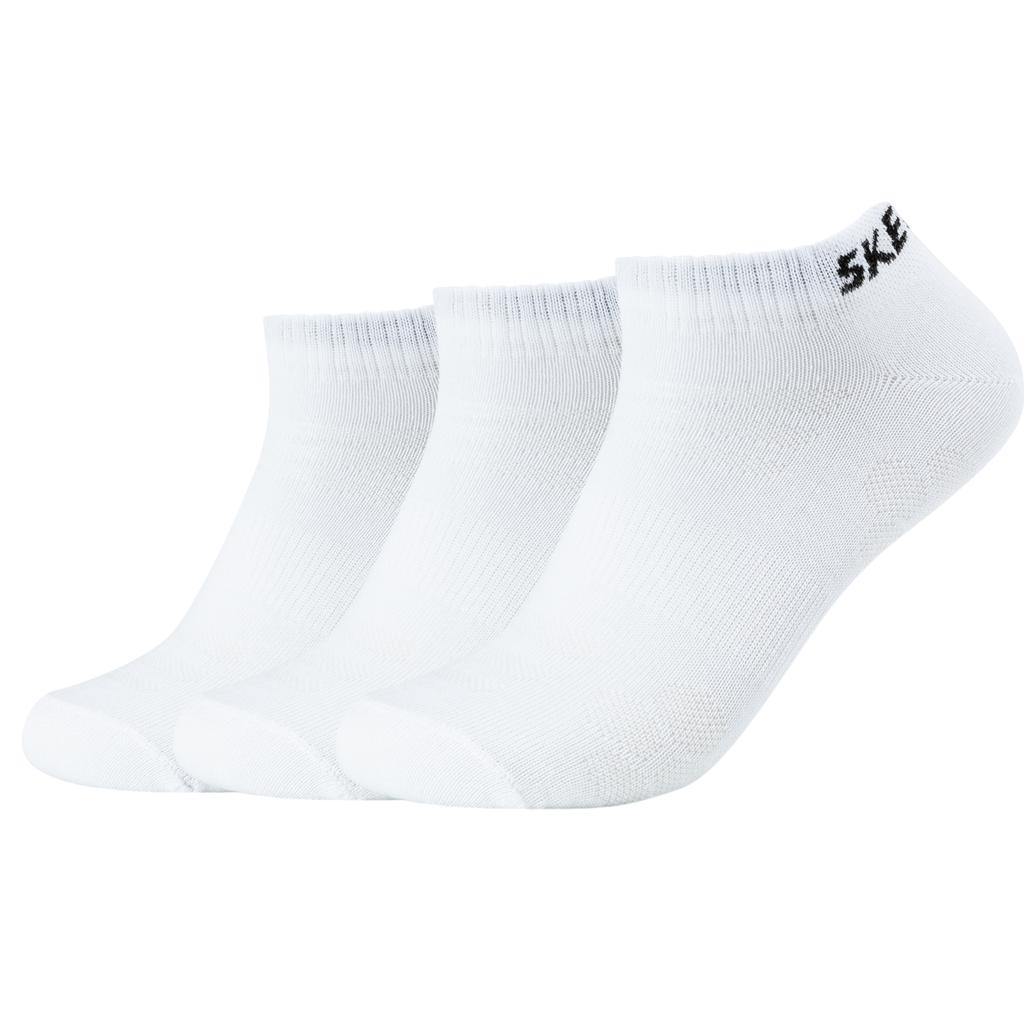 Skechers 3PPK Mesh Ventilation Socks, Unisex White Socks