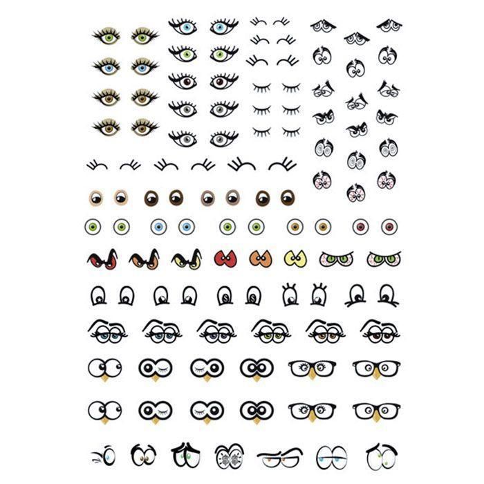 188 Adhesive Stickers - Eyes