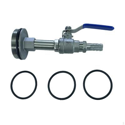 Ball Valve Barrel Hose Fitting Rustproof Durable Tank Faucet Adapter Plumbing Fittings for
