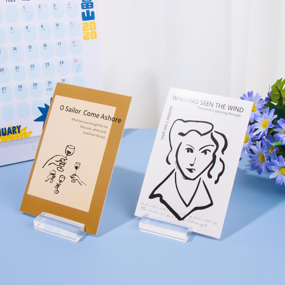 Picture Cards Display Stand Acrylic Sign Holder Place Card Clamps Stand Table Numbers Holder