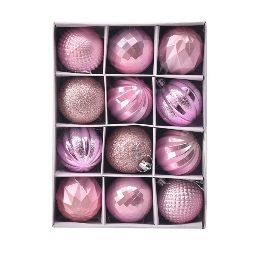 12Pcs/Set Creative Christmas Tree Balls Shiny Xmas Baubles Durable Christmas Ball  Showcase