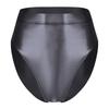 Womens Shiny High Waist Briefs Swimsuit Bottom Beachwear Underwear