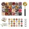 DIY Craft Accessories Wax Seal Kit, with Beads Melting Spoon And Candles Set, Stationery Decoration Kit Stamp for Crafting Wedding Invitations Sealing