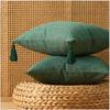 Room Home Decor With Tassels Couch Linen Cotton Pillow Shell Throw Pillow Pillowcase Cushion Cover