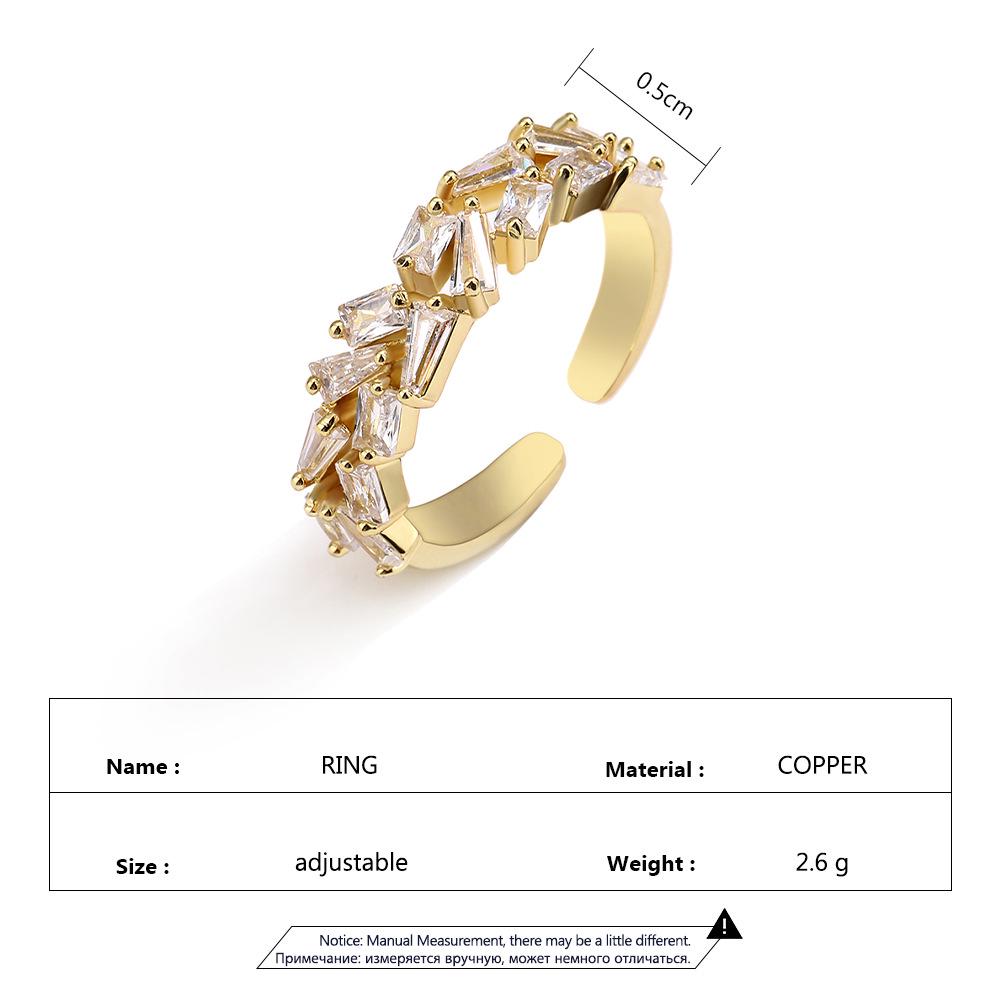 Exquisite Women's Adjustable Geometric Zirconia Ring