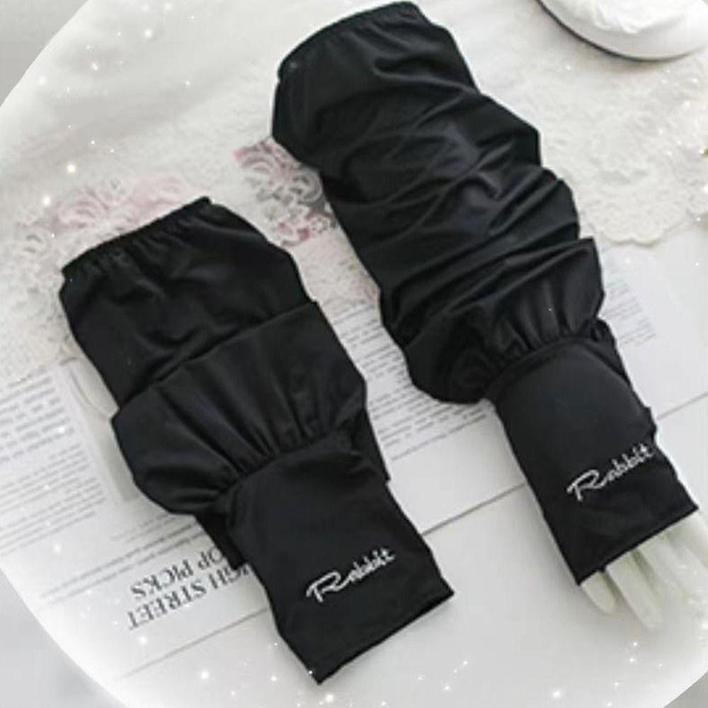 New Ice Silk Sunscreen Arm Sleeves Loose Fit Breathable Sun Protection Glove UV Protection Sun Protection Tools