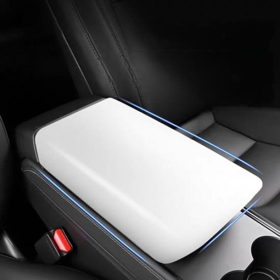 Center Console Armrest Box Protective Cover White For Tesla Model 3 Y 2017-