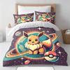 Cartoon Eevee Bedding Sets Comforter Quilt Bed Cover Eevee Duvet Cover Pillowcase Kids Adult Size Home Textiles