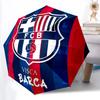 1 Stück FC Barcelona Automatisches Öffnen/Schließen Faltbarer Tragbarer Regenschirm mit 8-Rippen-Struktur für Damen/Herren, Ganzjahresgebrauch a0901120
