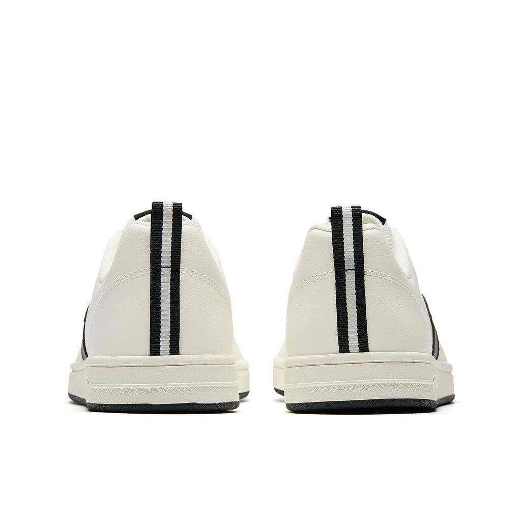 Anta Synthetic Leather Low Top Skateboard Shoes Men's White Black 912548010-3