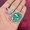 Fiesta Kingman Türkis Anhänger, 925 Massiv Sterlingsilber Edelsteinschmuck, Handgefertigter Anhänger, Für Hochzeitsgeschenk