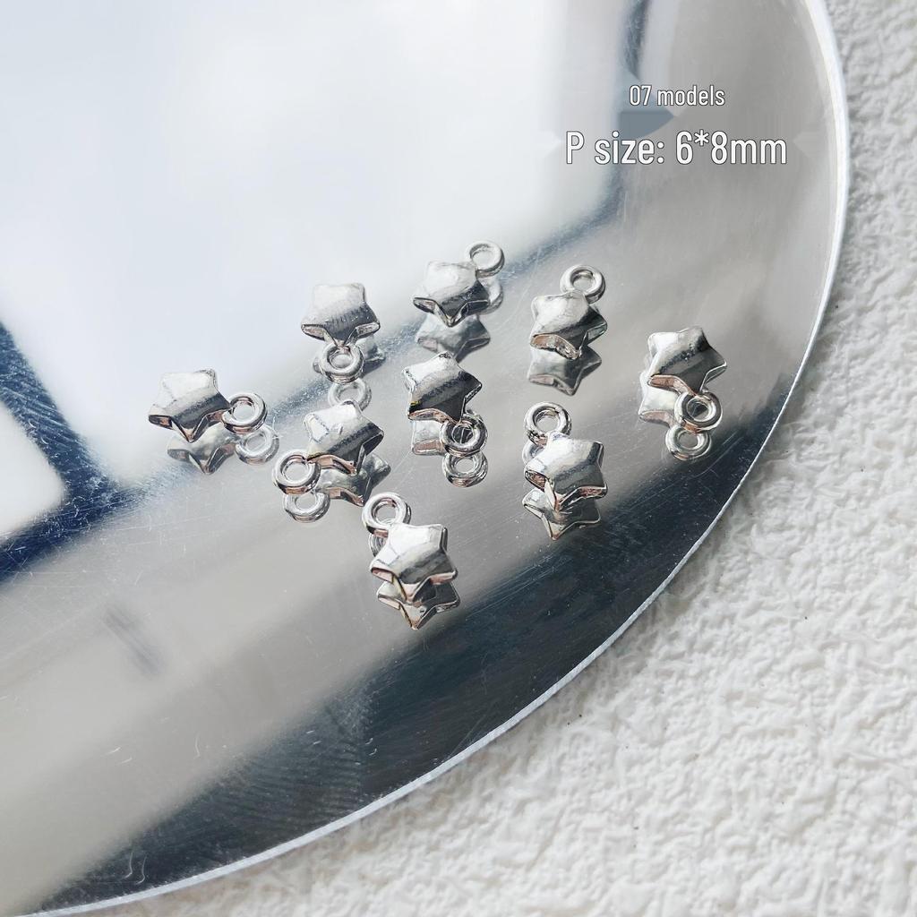 Mini Star & Heart Beads with Moon Pendant & Butterfly Alloy for DIY Crafting