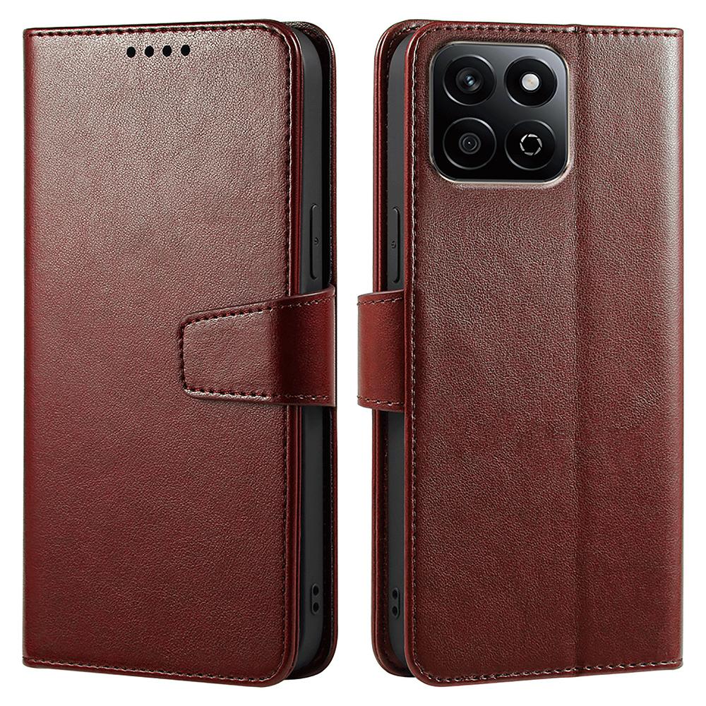 

For Honor X7c 4G Case Stand Card Holder Wallet Leather Phone Cover Brown