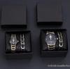 Couples Quartz Wristwatch Set - Stainless Steel Band