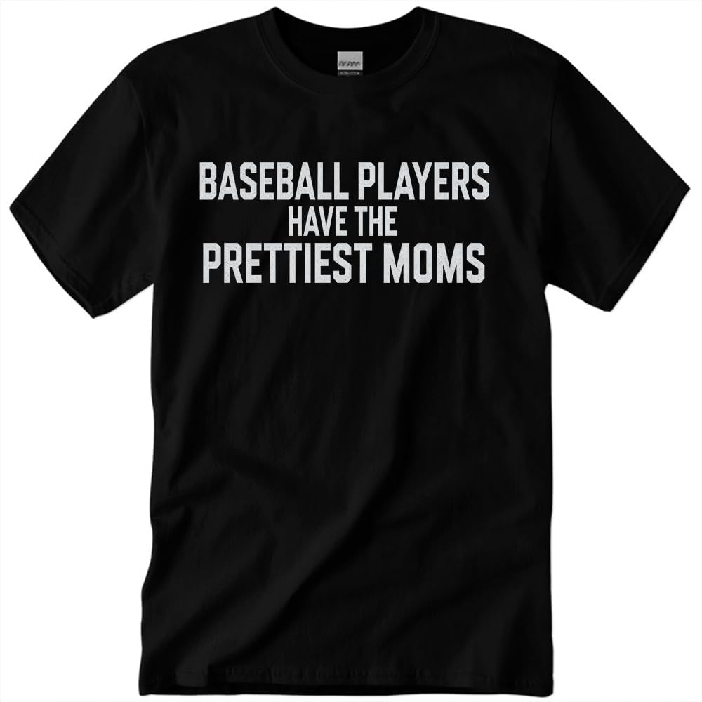 Baseball Players Have The Prettiest Moms T-Shirt Funny Baseball Mom Shirt for Women Casual Short Sleeve Graphic Tee Tops S разноцветный