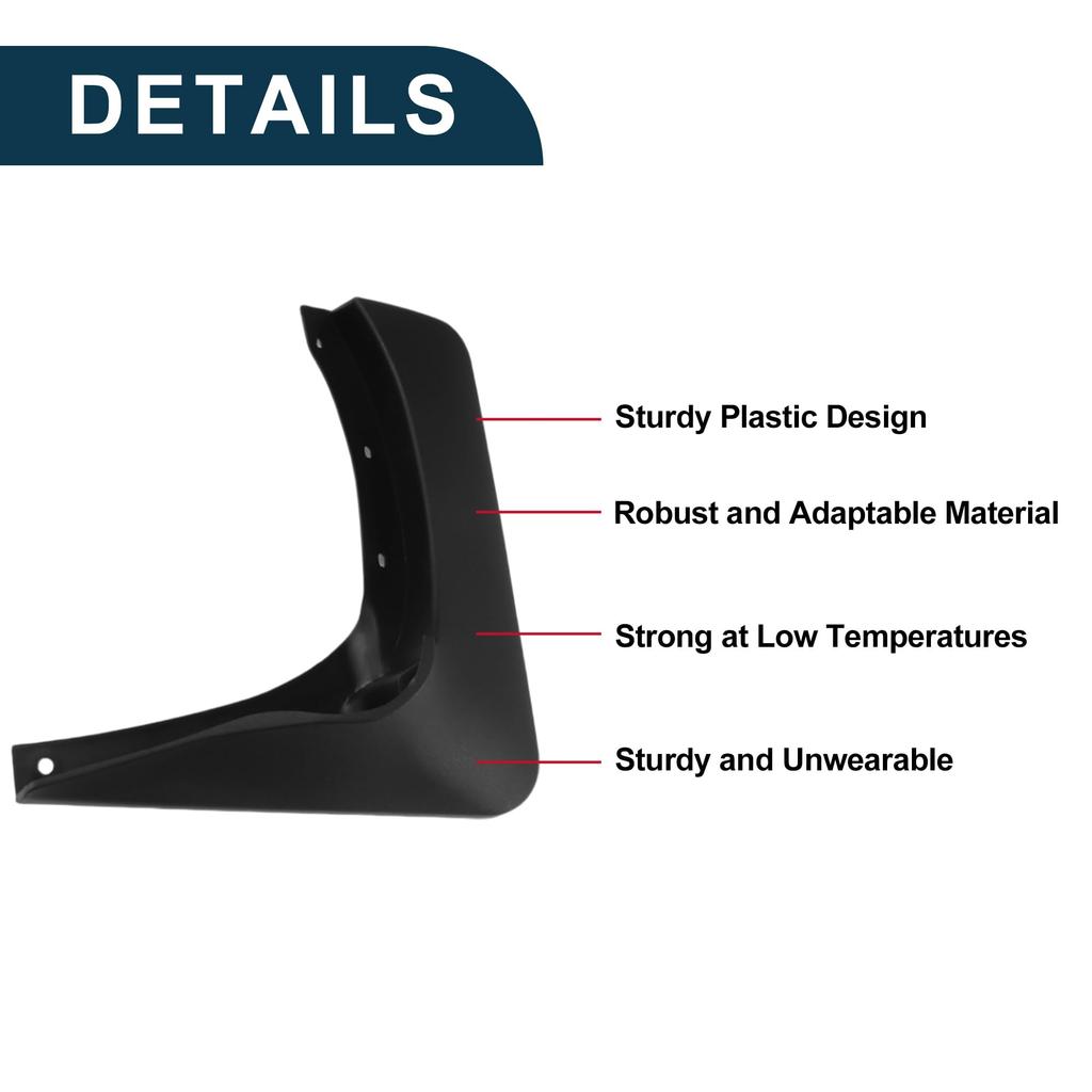 TUCKBOLD Front and Rear Mud Flaps with Mounts for Toyota Hiace 1992-2003